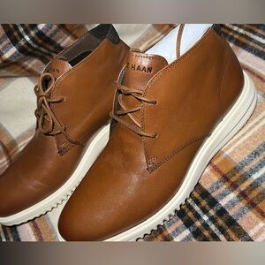 Cole Haan Brown Leather Chukka with Cream Sole